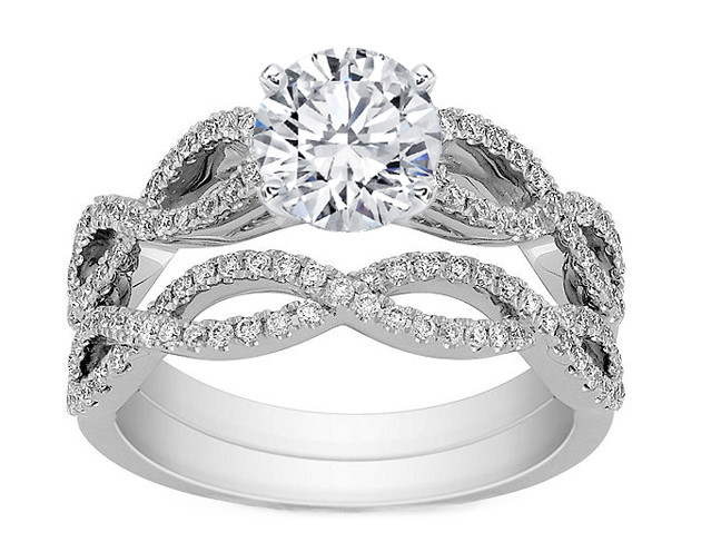 Infinity Wedding Ring
 Engagement Ring Infinity Bridal Set Engagement Ring