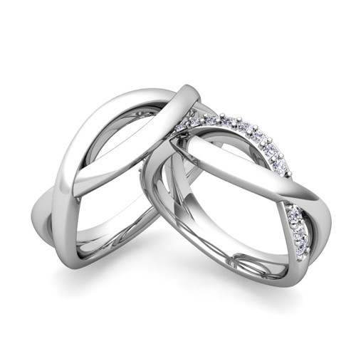 Infinity Wedding Ring
 Matching Wedding Bands Diamond Infinity Wedding Ring in