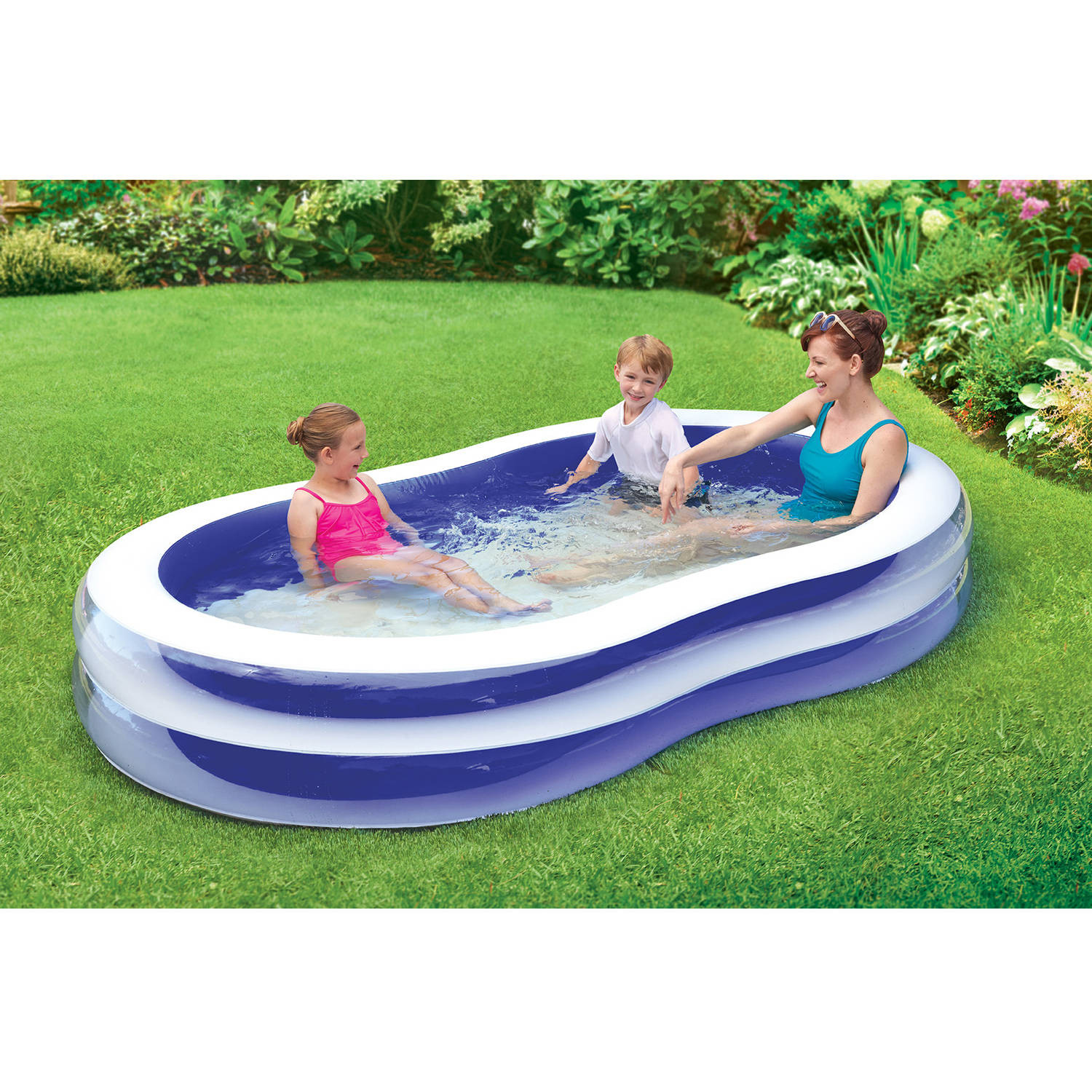 Inflatable Kids Swimming Pool
 103" Transparent Family Pool Inflatable Summer Kids