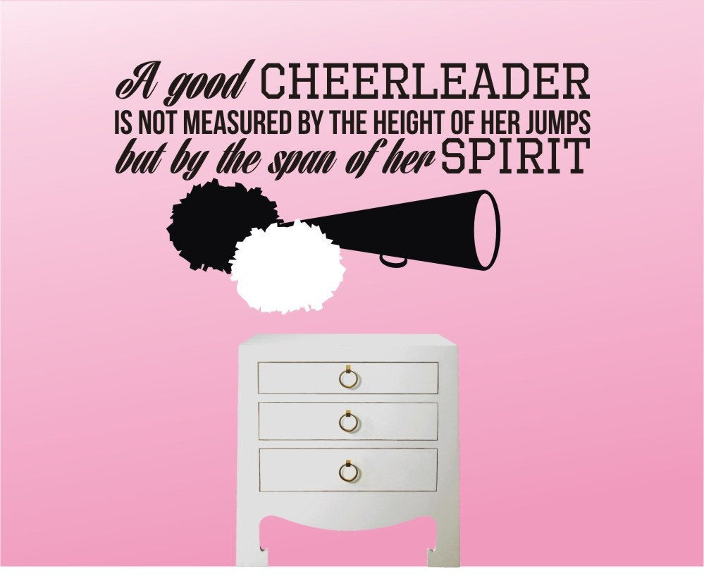 Inspirational Cheer Quotes
 Inspirational Cheerleading Quote Pom Poms and by SkywayWalls