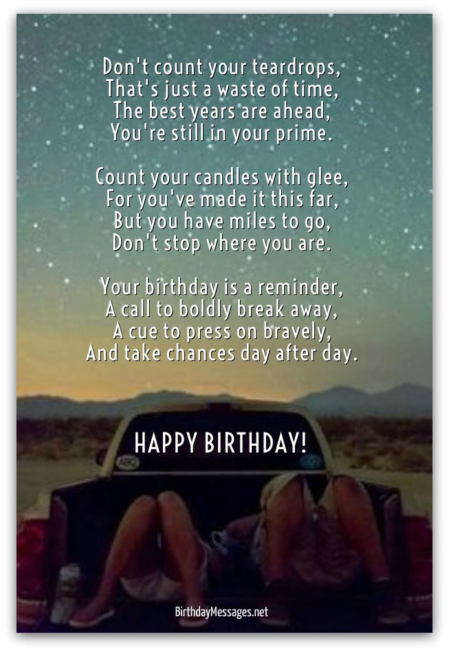 Inspirational Happy Birthday Wishes
 Inspirational Birthday Poems Page 3