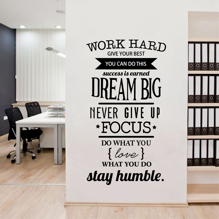 Inspirational Office Quote
 fice Motivational Quotes Wall Sticker Never Give Up Work