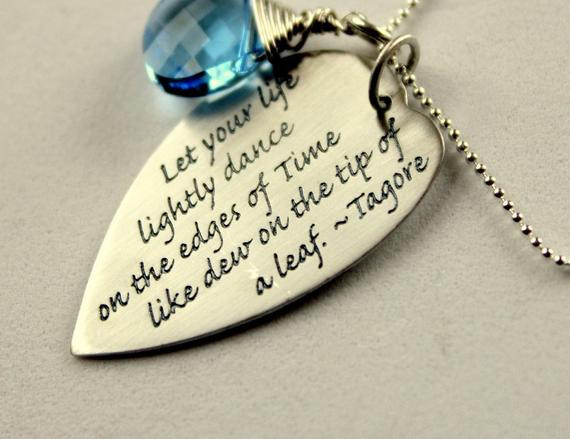 Inspirational Quote Gifts
 Custom Inspirational Necklace Graduation Gift Tagore Quote