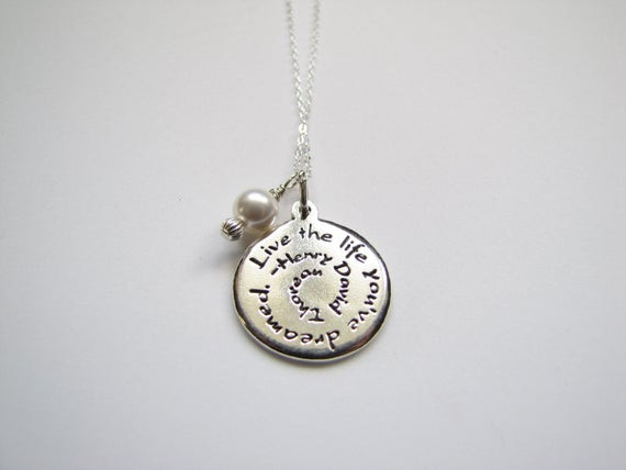 Inspirational Quote Jewellery
 Necklace Inspirational Quotes Jewelry Henry David Thoreau