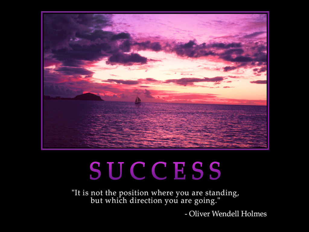 Inspirational Quotes On Success
 Motivational wallpaper on Success Position and direction