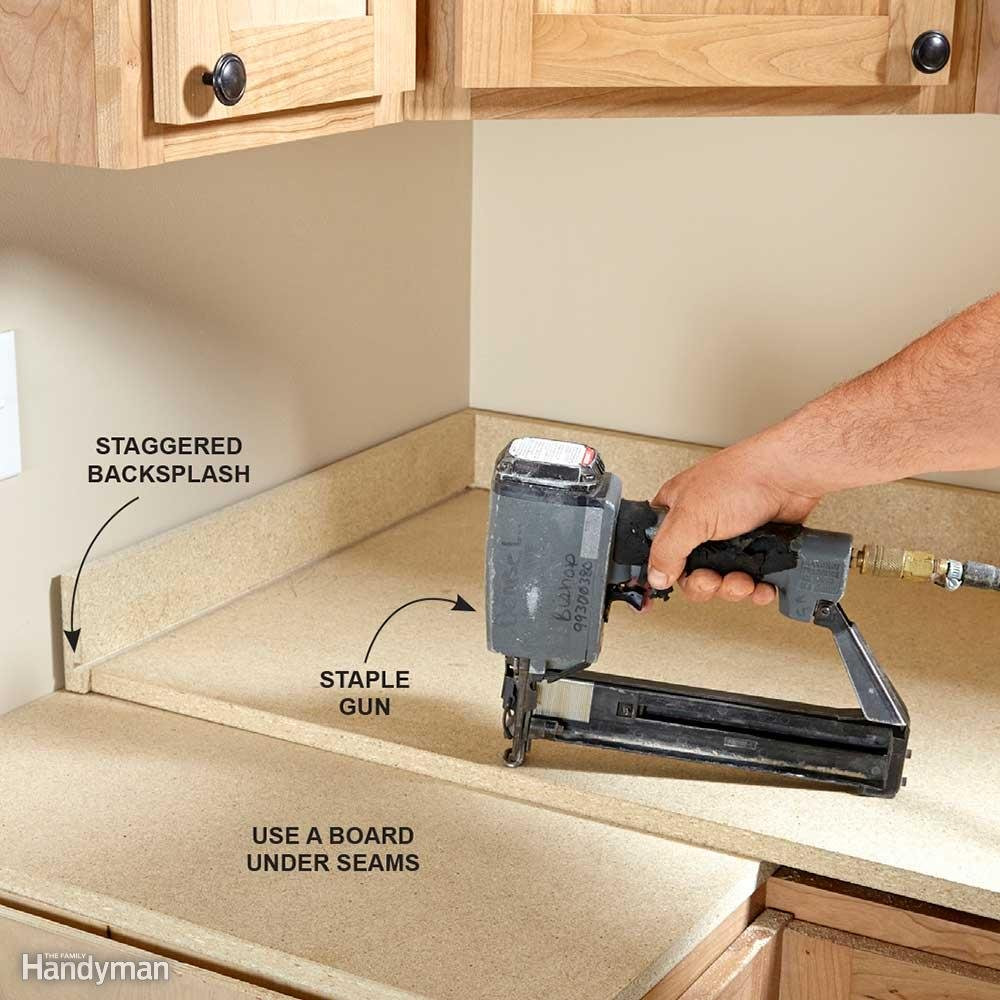 Install Kitchen Counters
 How To Install End Cap Laminate Countertop