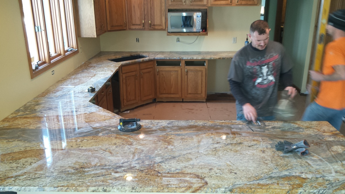 Install Kitchen Counters
 pleted Kitchen Countertops