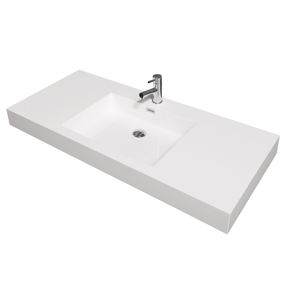 Integrated Bathroom Sink
 Amare 48" Wall Mounted Bathroom Vanity Set with Integrated