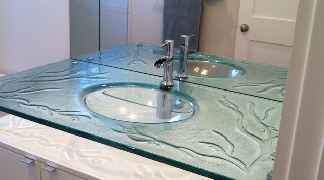 Integrated Bathroom Sink
 Bathroom glass integrated sink Modern Bathroom other