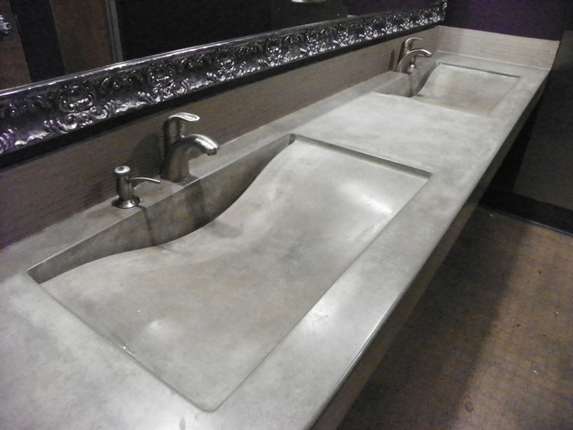 Integrated Bathroom Sink
 Integral Concrete Sinks