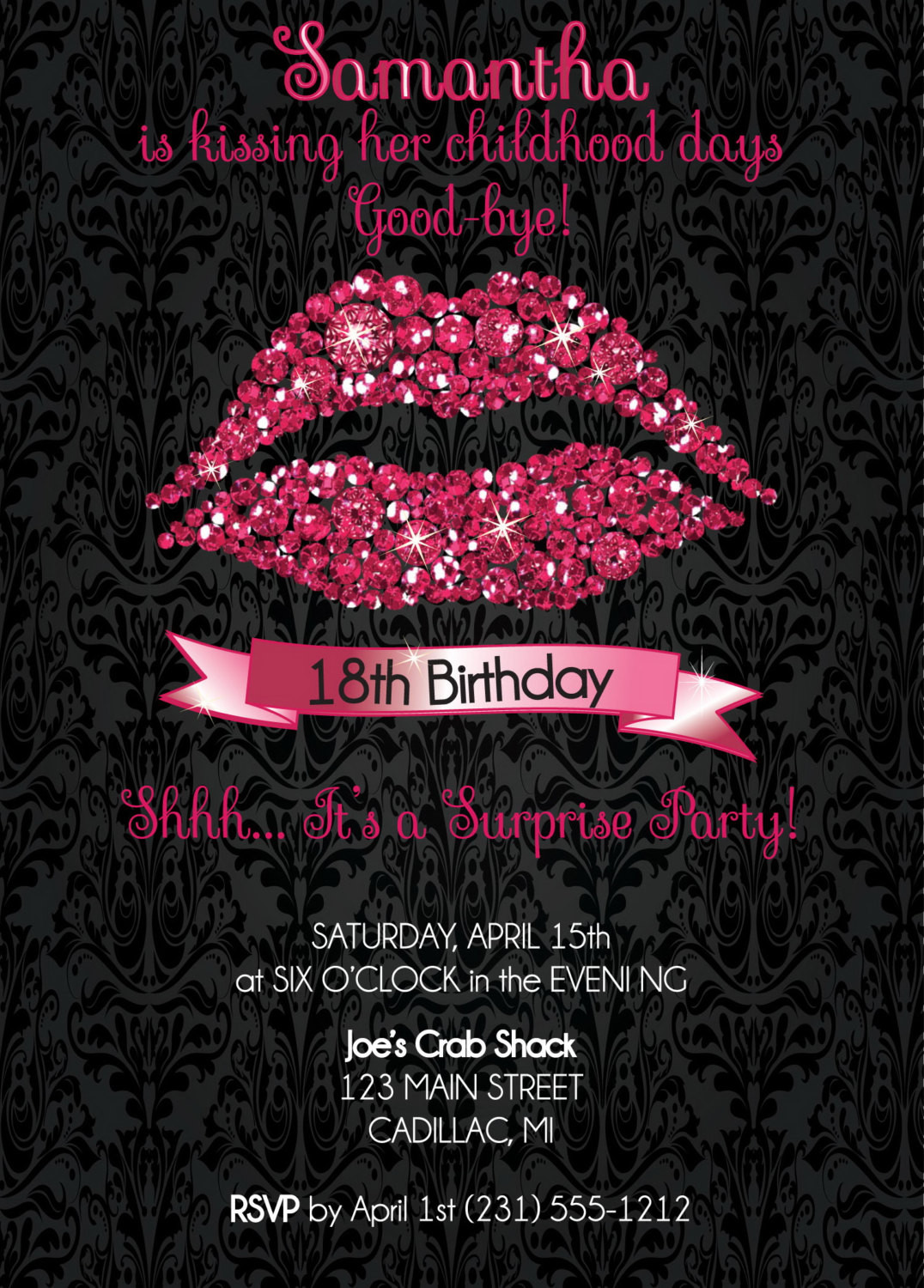 Invitation Birthday
 18th Birthday Invitation 18th Birthday Party Invitation Hot