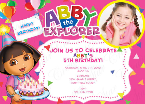 Invitation Birthday
 FREE Dora The Explorer Birthday Invitations Template
