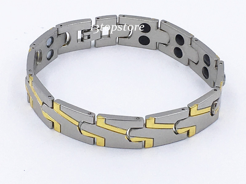 Ion Power Bracelet
 Mens13 5MM Titanium Magnetic Therapy Link Bracelet