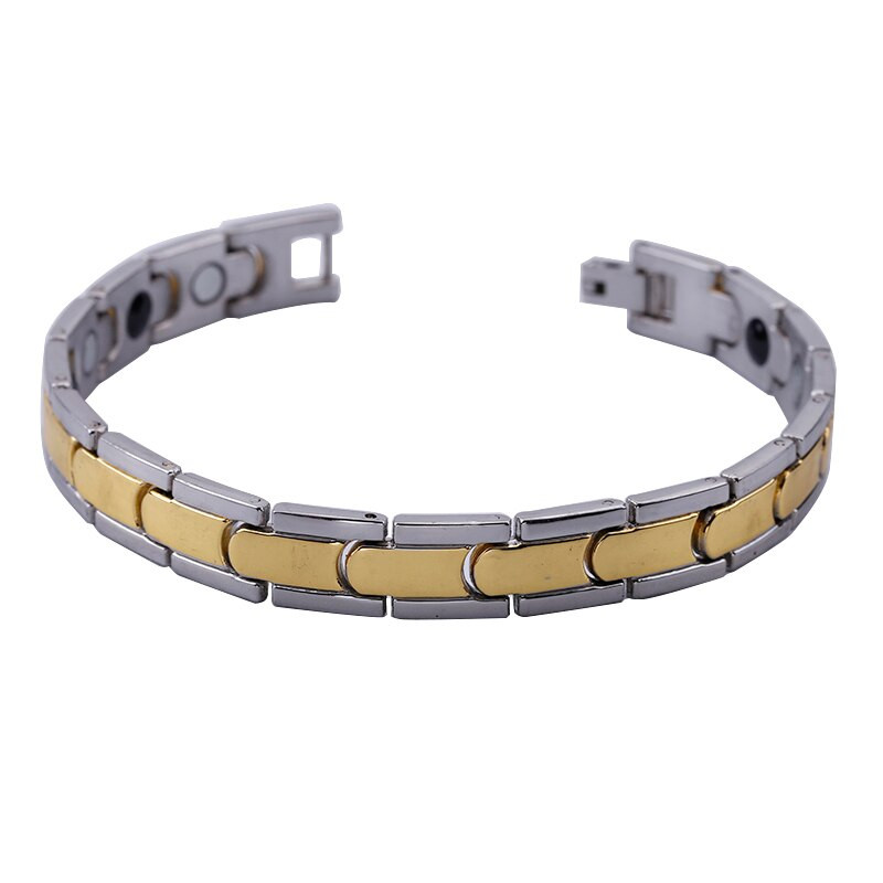 Ion Power Bracelet
 Mens 10MM Titanium Magnetic Therapy Link Bracelet Negative