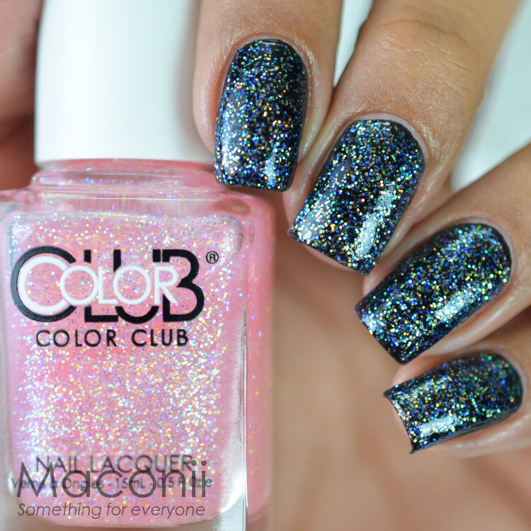 Iridescent Glitter Nails
 Color Club Hot Couture Iridescent Sheer Pink Glitter