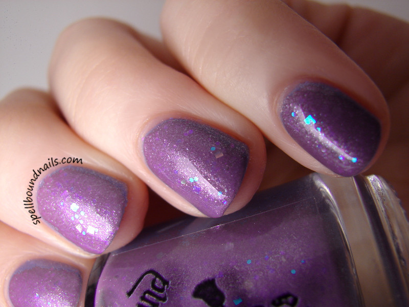 Iridescent Glitter Nails
 Wildflower Meadow custom purple shimmer nail polish