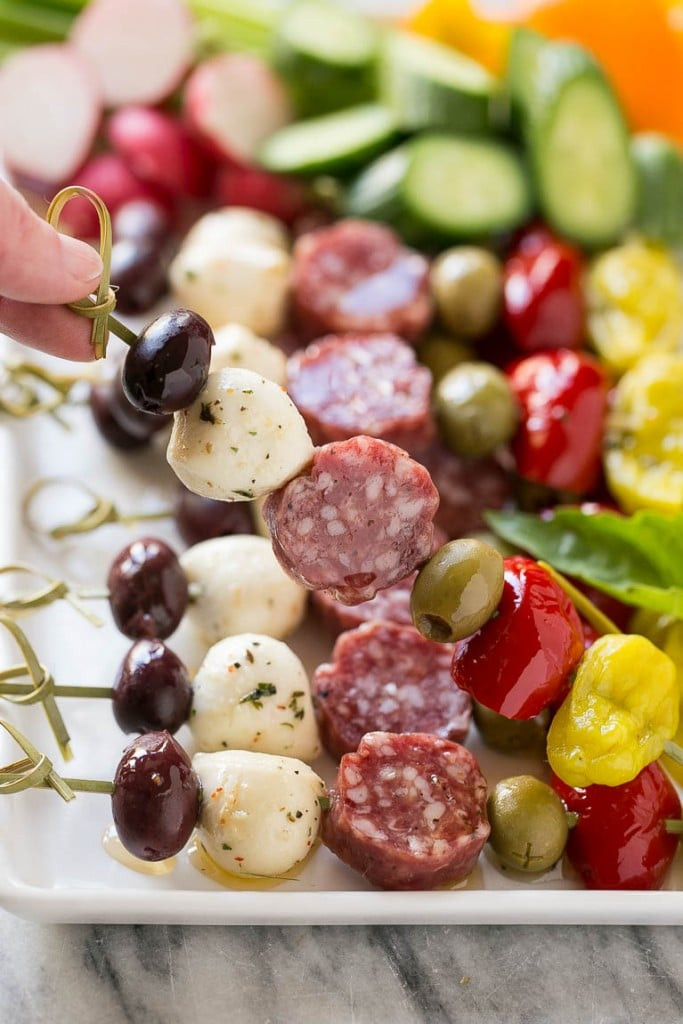 Italian Appetizers For Party
 Antipasto Skewers Dinner at the Zoo