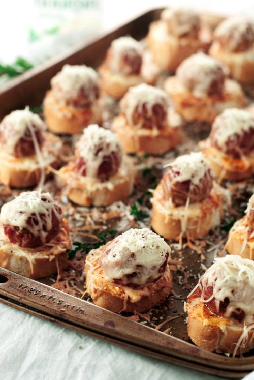 Italian Appetizers For Party
 Meatball Crostini All we need is food