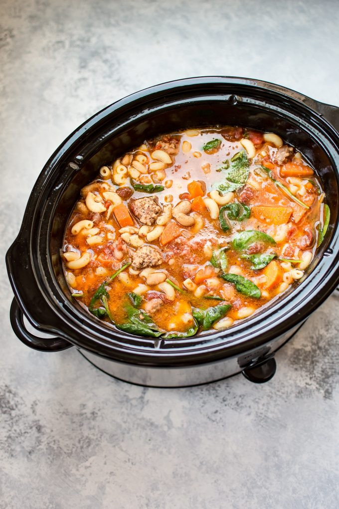 Italian Crock Pot Recipes
 Crockpot Italian Sausage Soup • Salt & Lavender