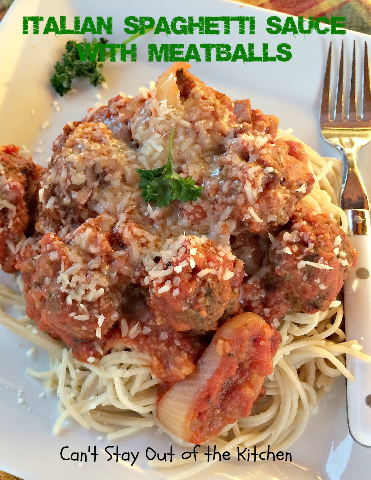 Italian Spaghetti Recipe
 Spaghetti and Meatballs in Pepperoni Sauce Can t Stay