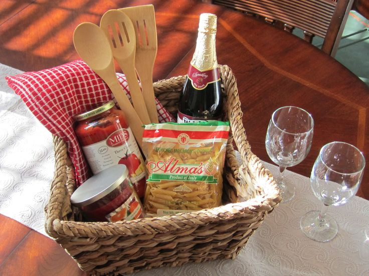 Italian Themed Gift Basket Ideas
 Italian dinner for two t basket Add a baguette and a