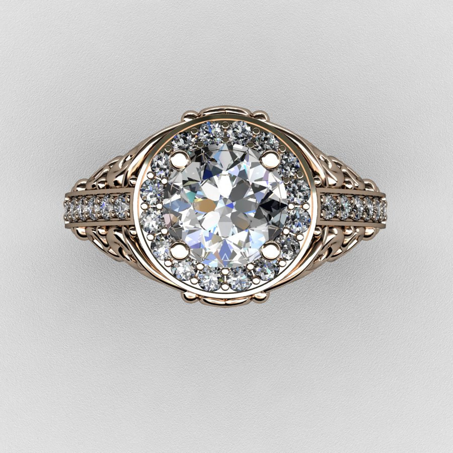 Italian Wedding Rings
 Italian 14K Rose Gold 1 0 Ct Cubic Zirconia Diamond