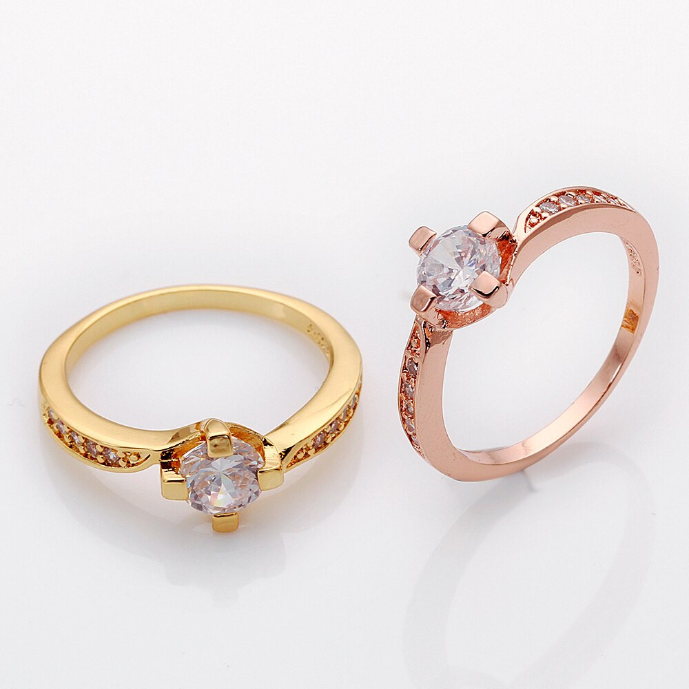 Italian Wedding Rings
 real gold palted Italian Halo Rings white CZ Diamond for