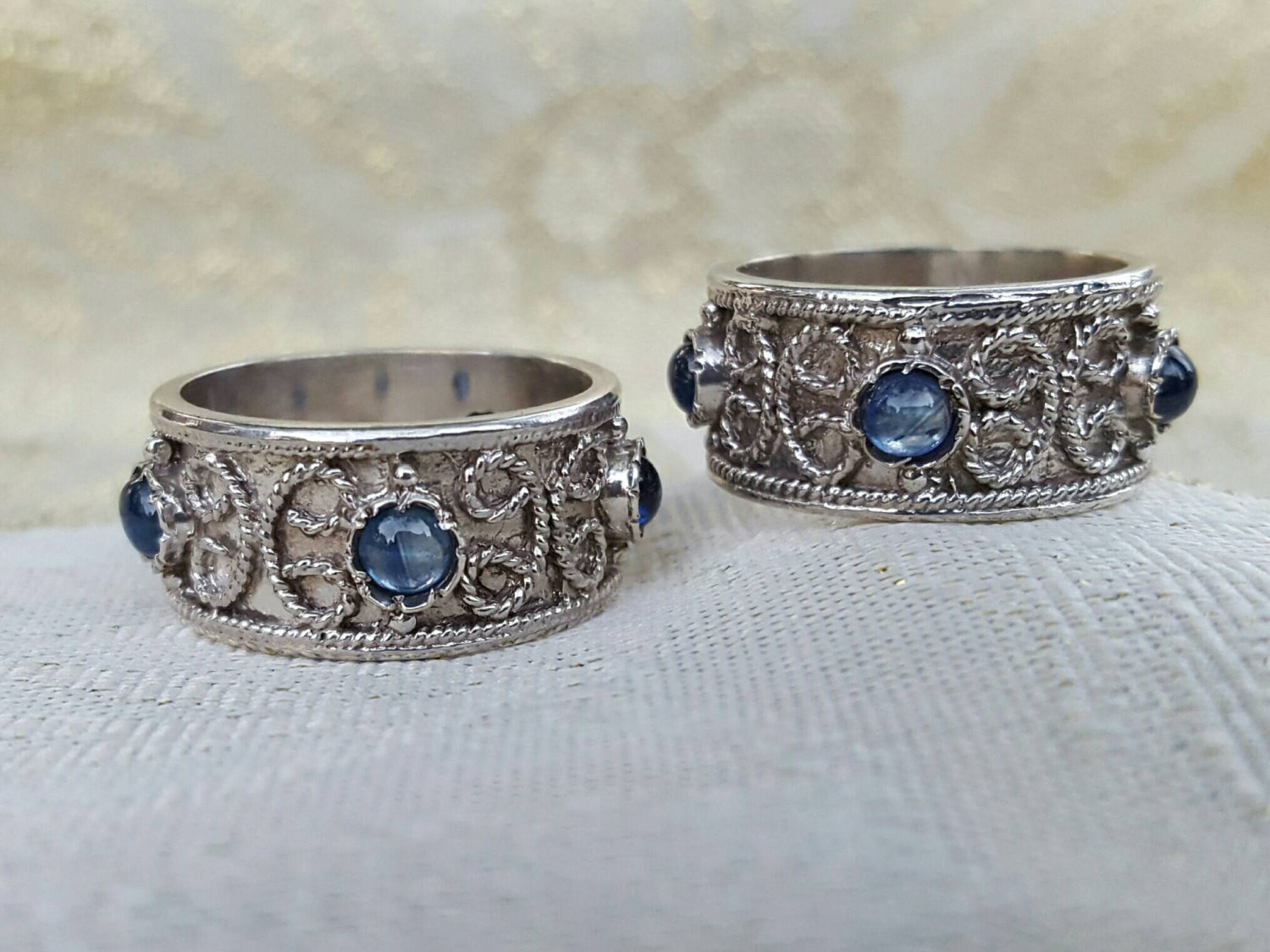 Italian Wedding Rings
 Italian Renaissance Wedding Bands Set Matching His and Hers