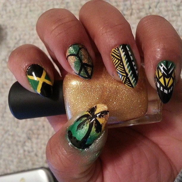 Jamaica Nail Designs
 jamaica nails jamaica nail art vacation nails vacation