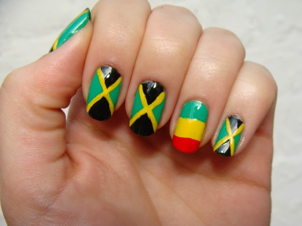 Jamaica Nail Designs
 45 Most Beautiful Flags Nail Art Design Ideas