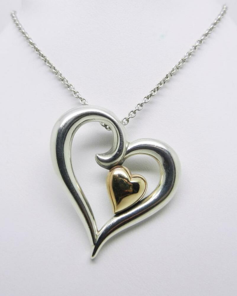 James Avery Heart Necklace
 JAMES AVERY STERLING SILVER 14K YELLOW GOLD JOY OF MY