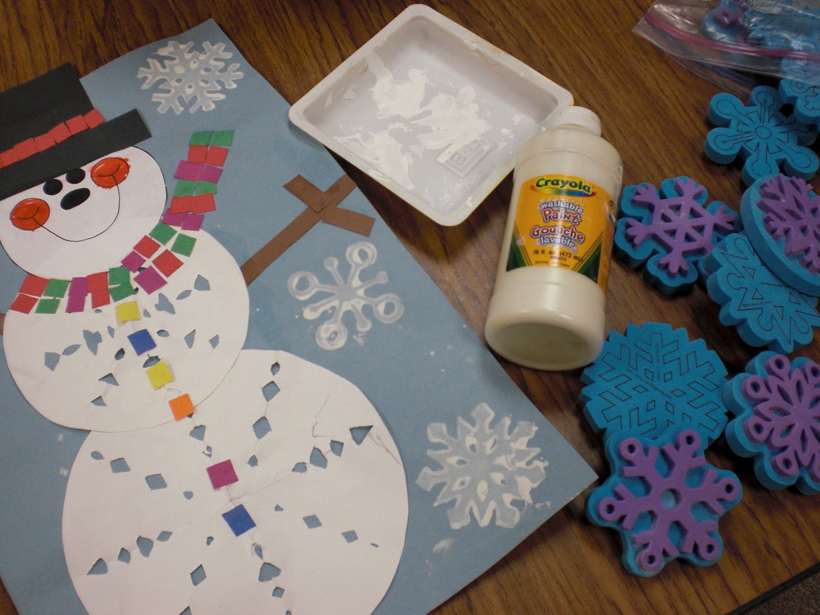 January Kids Crafts
 Pattie s Place January Snowflake Snowmen