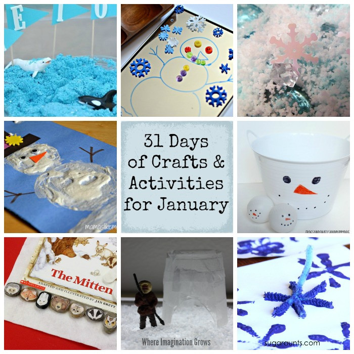 January Kids Crafts
 31 Days of Kids Activities for January Where Imagination
