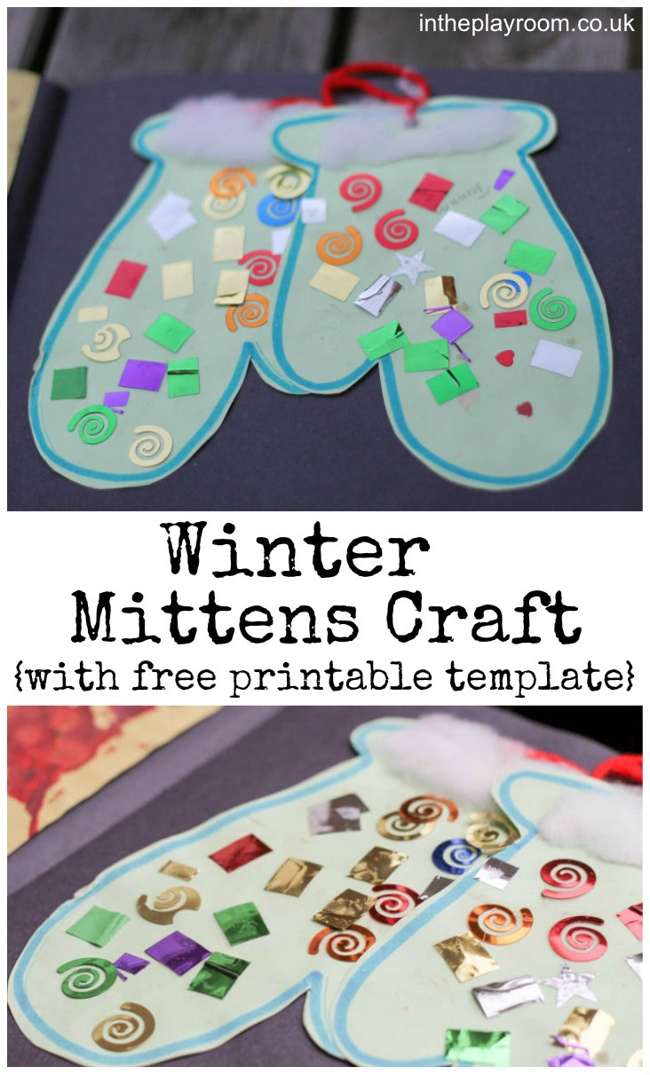 January Kids Crafts
 Winter Mittens Craft In The Playroom