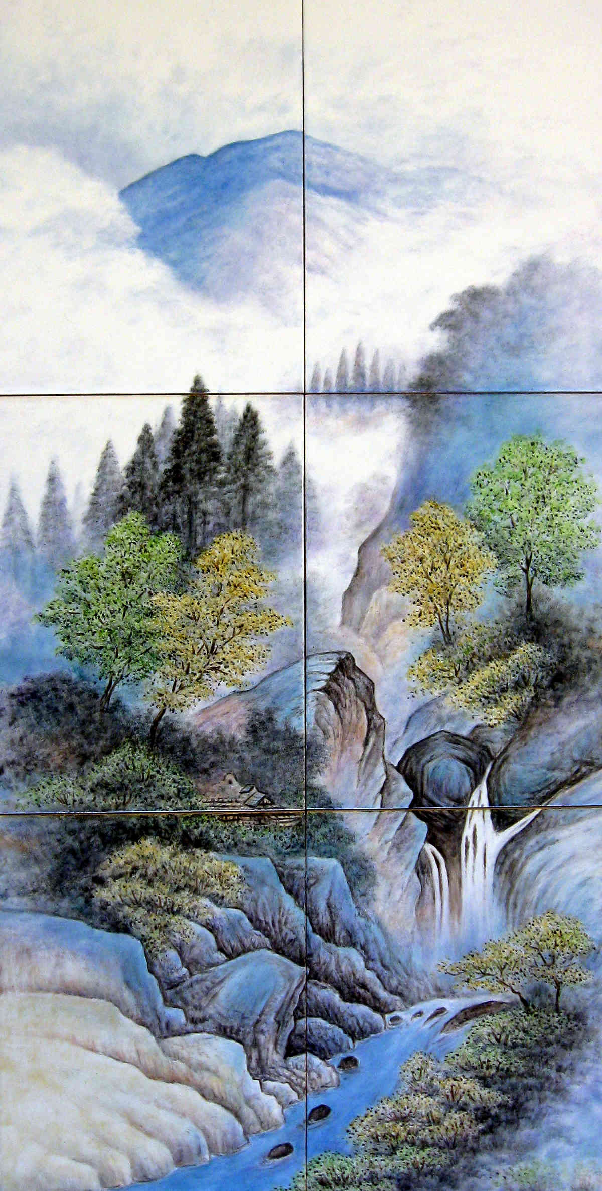 Japan Landscape Paintings
 Sansui Ga Landscape Painting Japanese bath decor tile mural