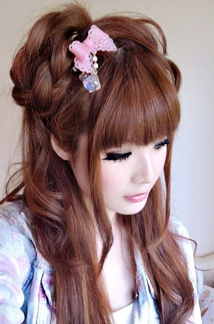 Japanese Anime Hairstyle
 709 best Ulzzang and gyaru makeup images on Pinterest