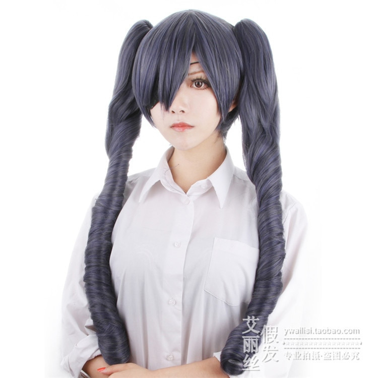 Japanese Anime Hairstyles
 MCOSER 80cm Long Grey Mixed Hot Japanese Anime Black