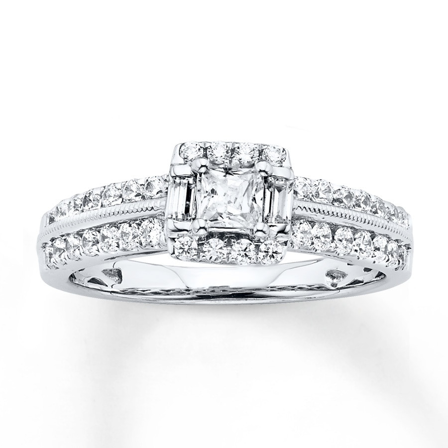 Jared Princess Cut Engagement Ring
 Jared Diamond Engagement Ring 7 8 ct tw Princess cut 14K