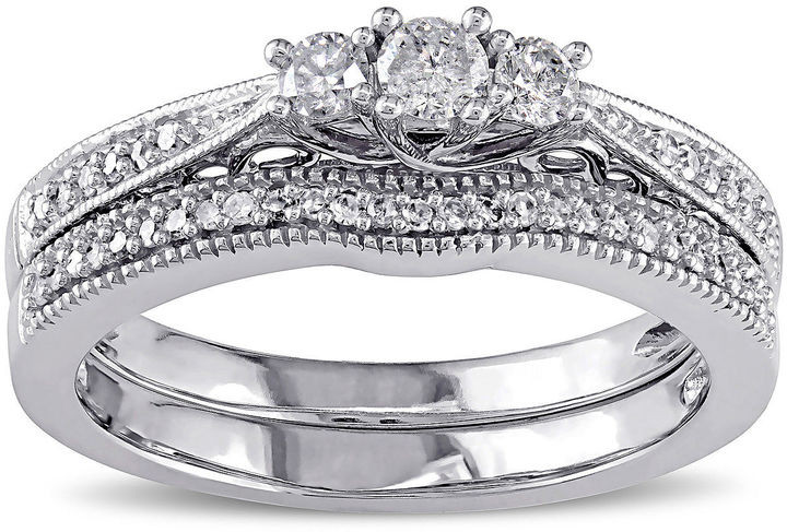 Jc Penney Wedding Rings
 JCPenney MODERN BRIDE 1 3 CT T W Diamond 10K White Gold
