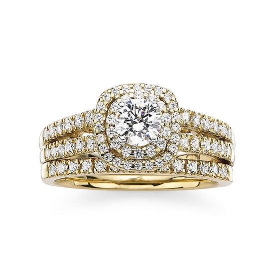 Jcpenney Wedding Ring Sets
 Modern Bride Signature 1 CT T W Diamond 14K Yellow Gold