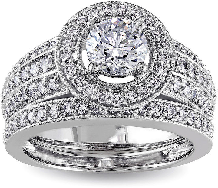Jcpenney Wedding Ring Sets
 JCPenney MODERN BRIDE 1 CT T W Diamond 14K White Gold