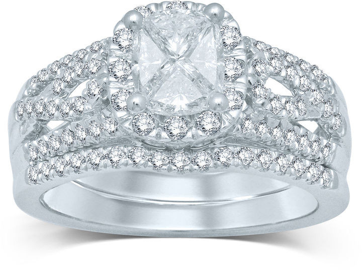 Jcpenney Wedding Ring Sets
 JCPenney MODERN BRIDE 1 CT T W Fancy Cut Diamond 14K