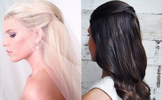 Jessica Simpson Wedding Hairstyle
 Steal Jessica Simpson’s Pretty Half Up Wedding Hairstyle