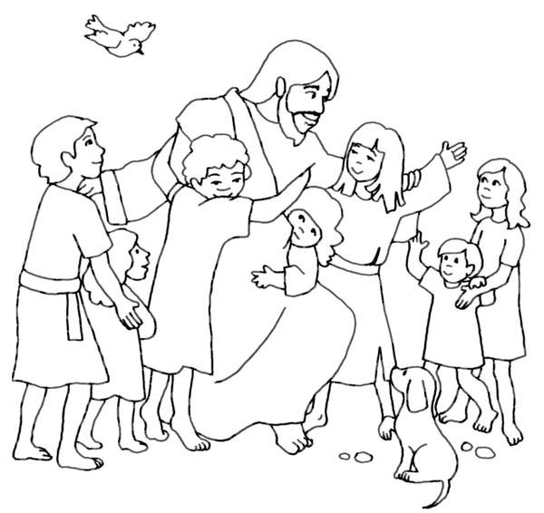 Jesus Loves The Children Coloring Pages
 Jesus Loves Children and Jesus Love Me Coloring Page
