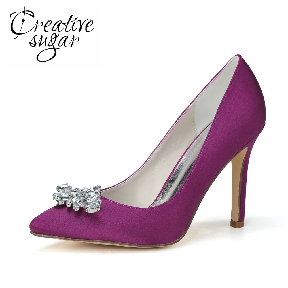 Jjshouse Wedding Shoes
 Creativesugar woman pointed toe high heels crystal charm
