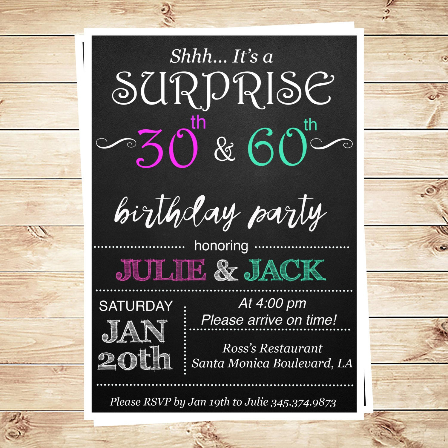 Joint Birthday Invitations
 Joint birthday party invitations for adults by