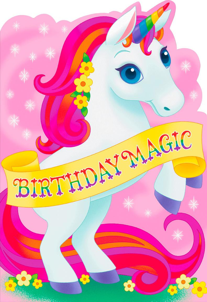 Jumbo Birthday Cards
 Birthday Magic Unicorn Jumbo Birthday Card 16 25