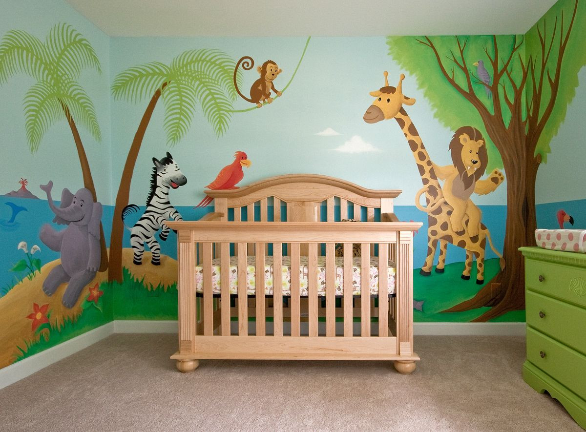 Jungle Baby Room Decor
 Baby Nursery Mural Noah s Ark I LOVE this How do we