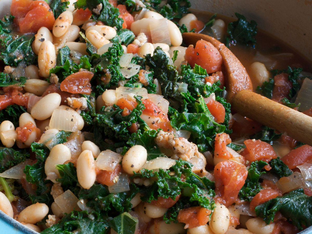 Kale Main Dish Recipes
 Kale and White Bean Stew Recipe Quick from Scratch