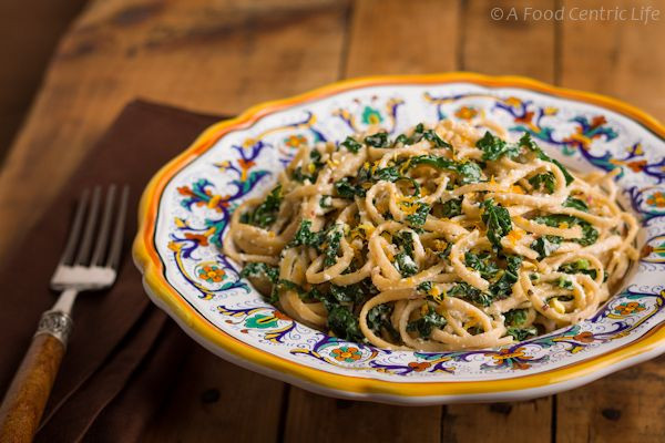 Kale Main Dish Recipes
 Creamy lemon pasta with kale ricotta lemon olive oil